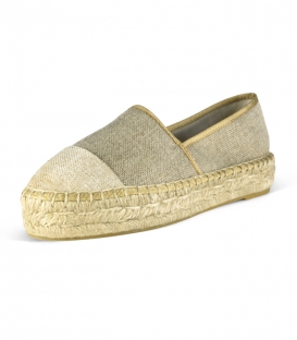 Handmade double esparto platform sole camping espadrilles for woman